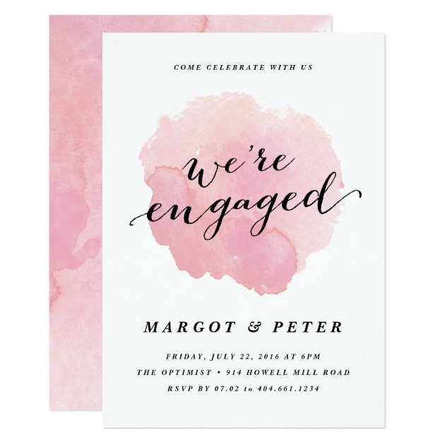 Watercolor Spotlight | Engagement Party Invitation