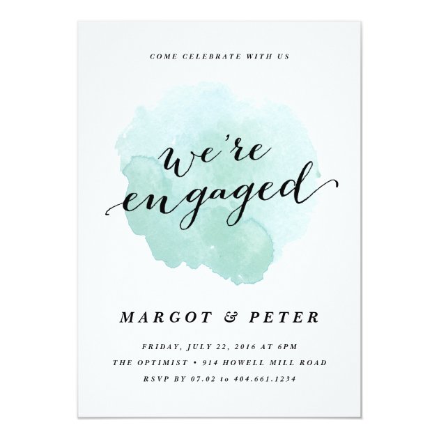 Watercolor Spotlight | Engagement Party Invitation