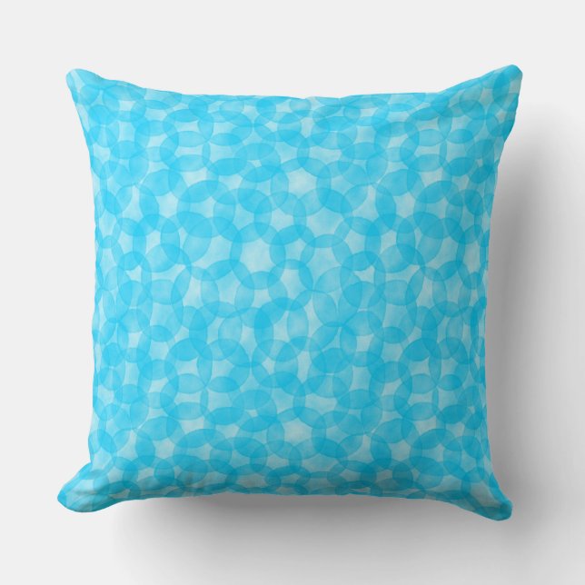 Watercolor Spots Pattern - Sky Blue Throw Pillow (Front)