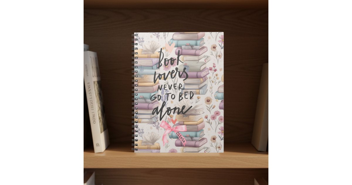 Watercolor Spring Bookish Notebook | Zazzle