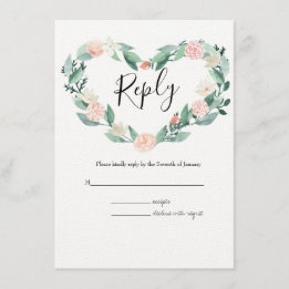 Watercolor Spring Botanical RSVP Wedding Enclosure Card