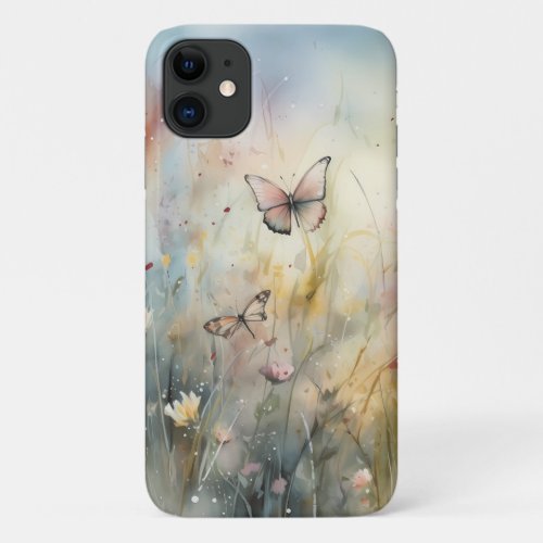 Watercolor Spring Butterflies Floral Phone Case
