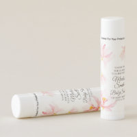 Watercolor Spring Floral Baby Shower Party Favor Lip Balm