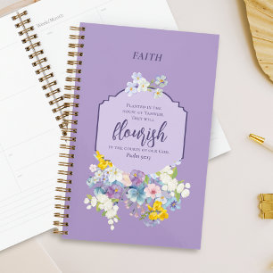 Watercolor Spring Floral Bible Verse Personalized Planner