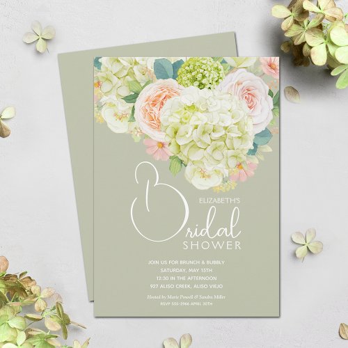 Watercolor Spring Floral Bridal Shower Invitation