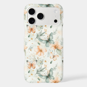 Watercolor Spring Floral Butterfly iPhone 17 Pro Max Case