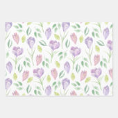 Watercolor Spring Floral Wrapping Paper Sheets (Front 3)