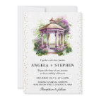 Watercolor Spring Garden Gazebo Wedding
