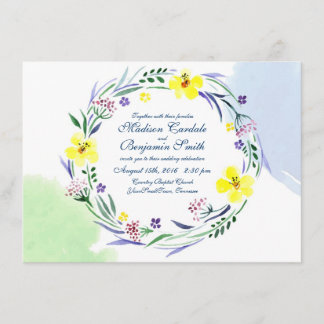 Watercolor Spring Garden Wedding Invitations