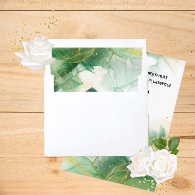 Watercolor Spring Green  Envelope Liner (Creator Uploaded)