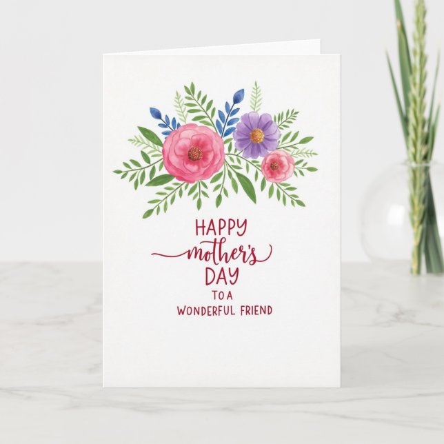 Watercolor Spring Mothers Day Card (Front)