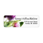 Watercolor Spring Tulip Flowers Return Address Label at Zazzle