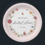 Watercolor Spring Wildflower Bridal Shower Paper Plates<br><div class="desc">Celebrate your bride-to-be with this Watercolor Spring Wildflower Bridal Shower! The design is perfect for any girl birthday party,  and comes with matching labels to share the happy news.</div>