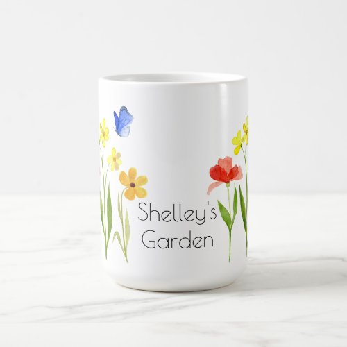 Watercolor Spring Wildflower Coffee Mug
