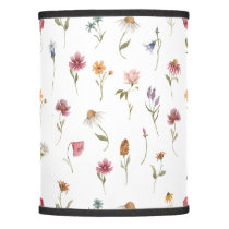 Watercolor Spring Wildflower Pattern Lamp Shade