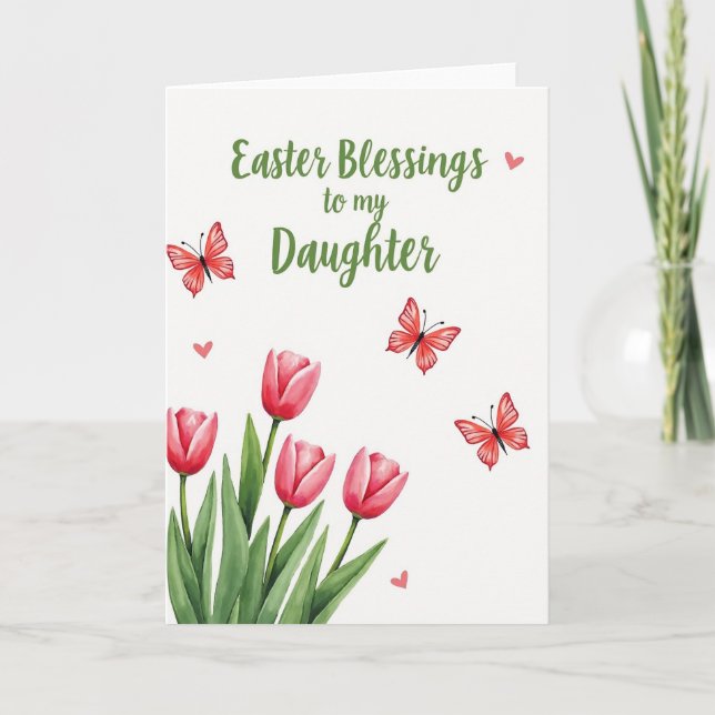 Watercolor Springtime Blooms Card (Front)