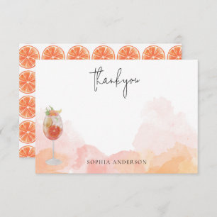 Watercolor Spritz Orange That's Amore Thank You