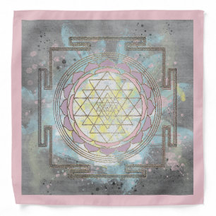 Watercolor Sri Yantra - Bandana