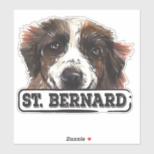 Watercolor St. Bernard Sticker