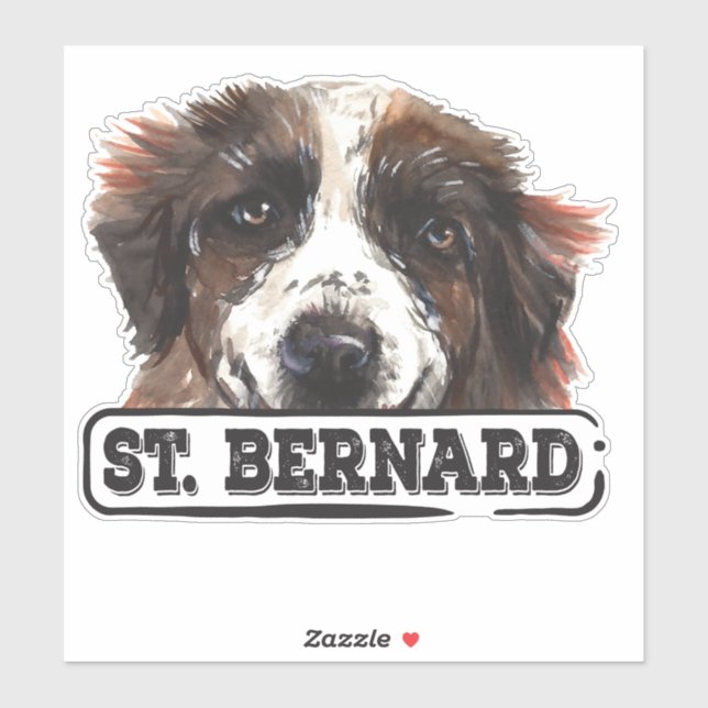 Watercolor St. Bernard Sticker (Sheet)