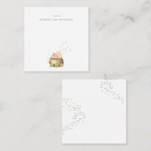 Watercolor st patricks day baby note card