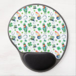 Watercolor St. Patrick's Day Pattern Gel Mouse Pad
