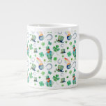 Watercolor St. Patrick's Day Pattern Giant Coffee Mug