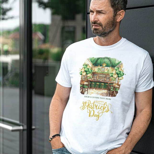 Watercolor St. Patrick's Day Pub Party T-Shirt (Creator Uploaded)