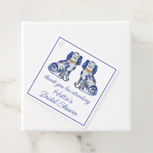 Watercolor Staffordshire Dogs Favor Tags