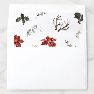 Watercolor Stag Winter Envelope Liner