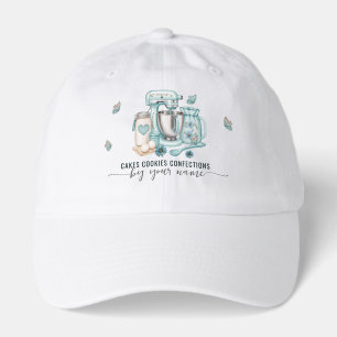 Watercolor Stand mixer Floral Bakery Hat