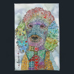 Watercolor Standard Poodle Painting Kitchen Towel<br><div class="desc">Kitchen Towels: A fun, colorful and whimsical hand-drawn and painted Standard Poodle design. This colorful kitchen towel is a perfect gift for the Poodle lover in your life or for yourself and is sure to brighten up any kitchen. I hope it makes you happy . . . that is my...</div>