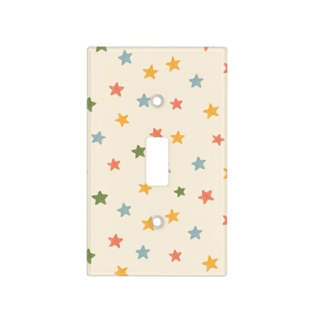 watercolor star Light Switch Cover (Front)