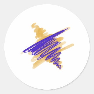 Watercolor Star of David Stickers