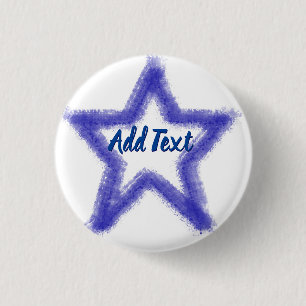 Watercolor Star Shape Button