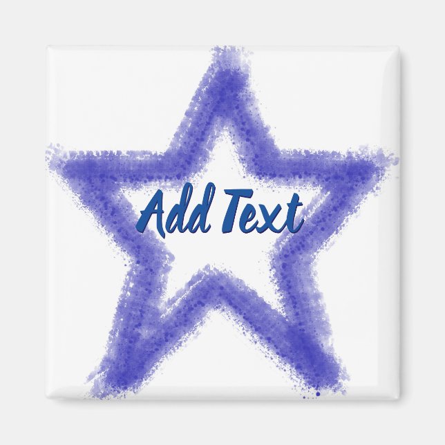 Watercolor Star Shape Magnet (Front)