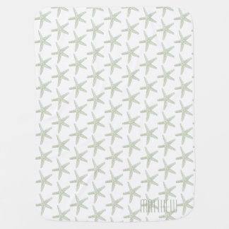 Watercolor Starfish Baby Blanket