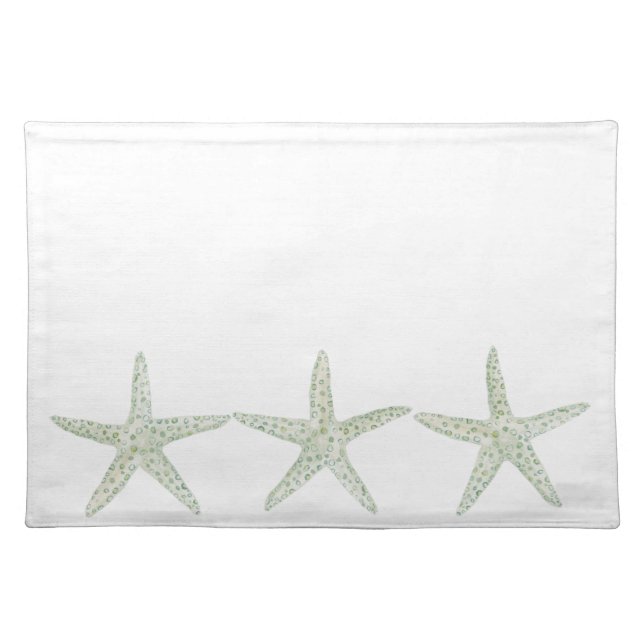Watercolor Starfish Cloth Placemat (Front)