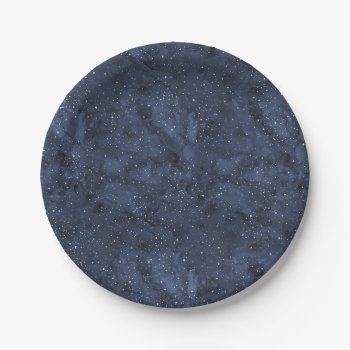 Watercolor Starry Skies Birthday Paper Plates by peacefuldreams at Zazzle