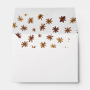 Watercolor stars - amber envelope