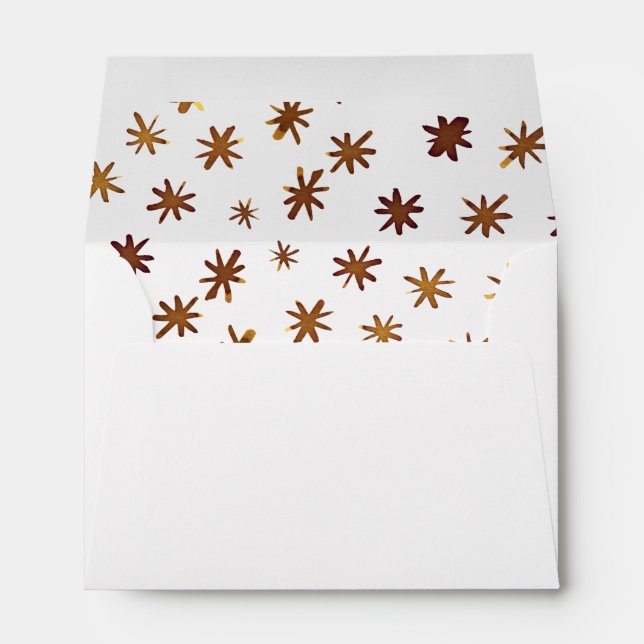 Watercolor stars - amber envelope (Back (Bottom))