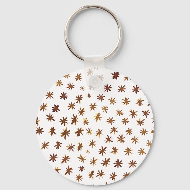 Watercolor stars - amber keychain (Front)
