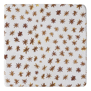 Watercolor stars - amber trivet