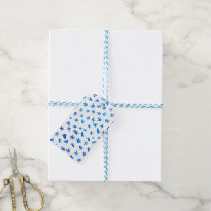 Watercolor stars - blue gift tags