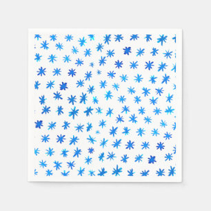 Watercolor stars - blue napkins