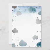 Watercolor Stars,Clouds,Airplane Baby Shower Invitation (Back)