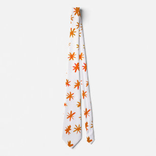 Watercolor stars - orange neck tie