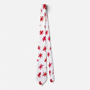 Watercolor stars - red neck tie