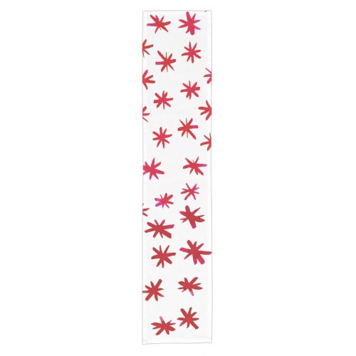 Watercolor stars _ red short table runner