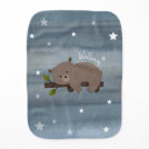 Watercolor Stars Sleepy Baby Bear Burp Cloth Watercolor Stars Sleepy Baby Bear Burp Cloth